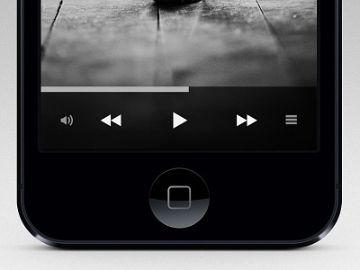 iPhone Music Player app black iphone ipod iu minimal music player ui ux