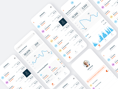 Link Generator App analytics app charts google interaction ios iphone mobile product design ui ux white