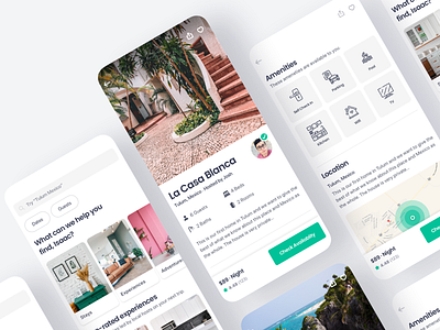 Airbnb Redesign App airbnb app booking flat interaction ios iphone minimal mobile product design properties ui ux white
