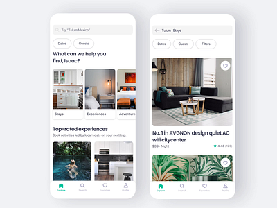 Airbnb Interaction Exploration after effects airbnb animation app clean flat interaction ios iphone mobile motion product design ui ux