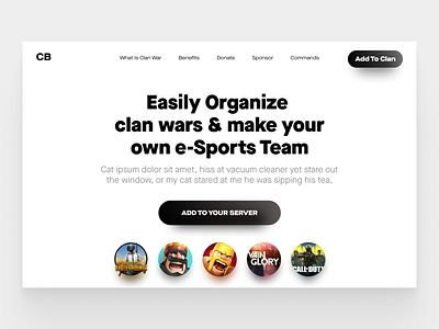 E-Sports landing page esports figma hero hero section landingpage minimal web app website