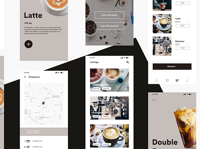 Coffee app concept app design figma interaction design ui ux
