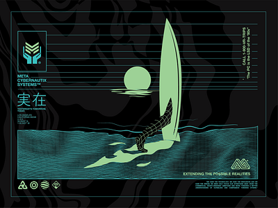 Web Surfing beach cyber design esports illustration internet randomragland streetwear surf