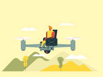 Business vol.3 business drone economy fly home people vector