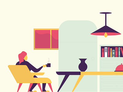 Home color flat home illustration onboarding people vector