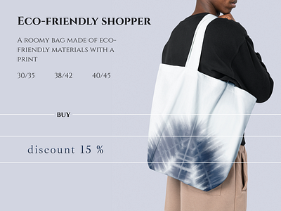 Shopper bag eco friendly ecology shopper ui ux