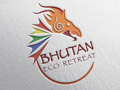 Logo design bhutan design eco logo retreat