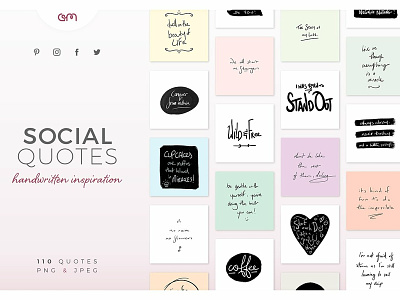 110 Handwritten Social Media Quotes blog bloggers branding color palette design handwritten instagram instagram design quote quotes social media