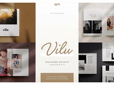 Vilu Magazine Mockup branding brochure mockup magazine magazine mockup mock up mockup creator mockup design scene creator stationary template builder