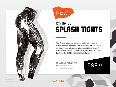ICANIWILL Splash Tights (#36 Special Offer) 36 ad advertisement dailyui design fitness icaniwill offer special tights ui women