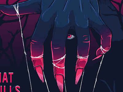 Fear is the Hand that pulls your Strings art design digital gothic horror illustration personal poster