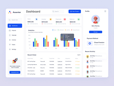 Finance Dashboard UI Design free design free ui design ui design ui kits uistore web app