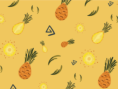 Juicy ananas 2d illustration 2d pattern adobe illustrator ananas design fruit graphic design illustration illustrator orange pattern pattern illustration summer tropical illustration tropical pattern vector