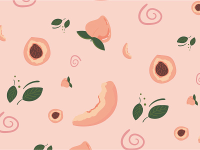 Sweet peach 2d illustration 2d pattern adobe illustrator design food fruit graphic design illustration illustrator kawaii pattern pattern illustration peach peach pattern pink spring vector vector art