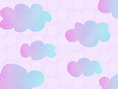 Candy clouds ☁️🍭 2d illustration 2d pattern adobe illustrator blue bright circle pattern cloud design dots cloud graphic design illustration illustrator pink sky vector