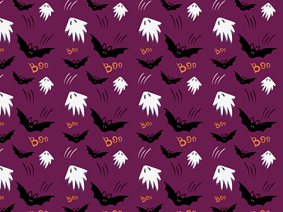 Boo 👻 2d illustration 2d pattern adobe illustrator black bats cartoon simpe bats cartoon simple ghosts cute cartoon halloween pattern design halloween pattern happy halloween pattern illustration illustrator pattern for printing pattern for textile purple spooky trick or treat time vector violet ghosts