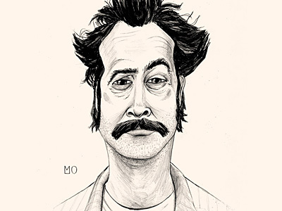 Earl Hickey character illustration movie pencil portrait