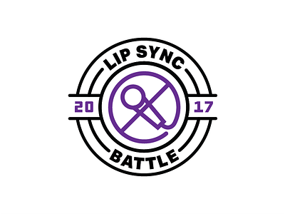Lip Sync branding emblem icon lip sync logo microphone
