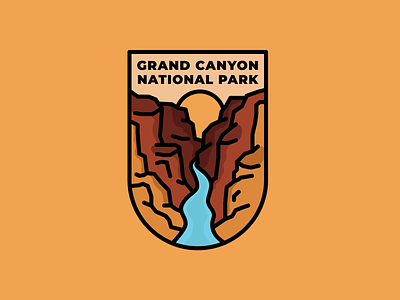 Grand Canyon National Park Emblem badge camping emblem grand canyon landscape illustration national park nature illustration outdoor badge outdoors seal