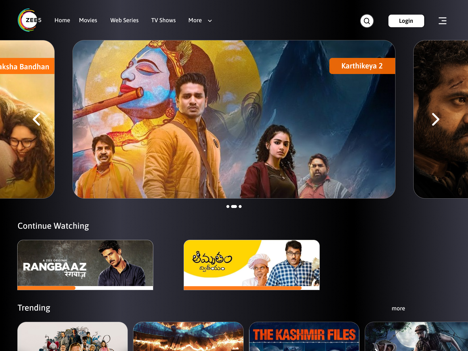 Zee5 OTT Homescreen Redesign 2022 by Bharath Parmalla on Dribbble