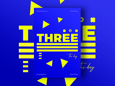 Day Three of Dribbble Experience count the day creative elephant dribbble experience poster