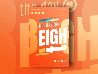 Day Eight of Dribbble Experience count the day creative elephant dribbble experience poster