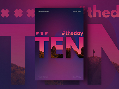 Day Ten of Dribbble Experience count the day creative elephant dribbble experience poster