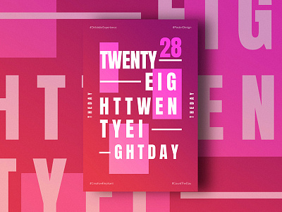 Day Twenty-Eight of Dribbble Experience count the day creative elephant dribbble experience poster