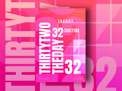 Day Thirty-Two of Dribbble Experience count the day creative elephant dribbble experience poster