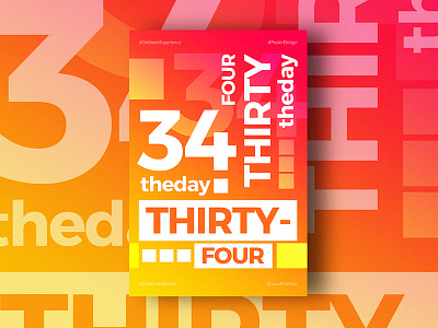 Day Thirty-Four of Dribbble Experience count the day creative elephant dribbble experience poster