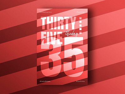 Day Thirty-Five of Dribbble Experience count the day creative elephant dribbble experience poster