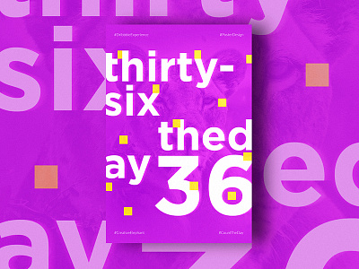 Day Thirty-Six of Dribbble Experience count the day creative elephant dribbble experience poster