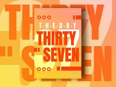 Day Thirty-Seven of Dribbble Experience count the day creative elephant dribbble experience poster