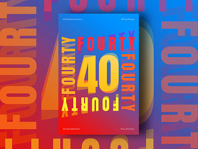 Day Fourty of Dribbble Experience count the day creative elephant dribbble experience poster