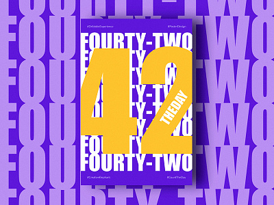 Day Fourty-Two of Dribbble Experience count the day creative elephant dribbble experience poster