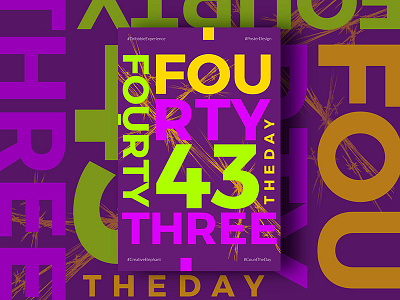 Day Fourty-Three of Dribbble Experience count the day creative elephant dribbble experience poster