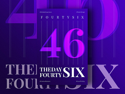 Day Fourty-Six of Dribbble Experience count the day creative elephant dribbble experience poster