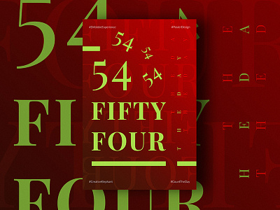 Day Fifty Four of Dribbble Experience count the day creative elephant dribbble experience poster