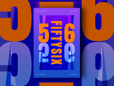 Day Fifty Six of Dribbble Experience count the day creative elephant dribbble experience poster