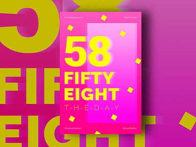 Day Fifty Eight of Dribbble Experience count the day creative elephant dribbble experience poster