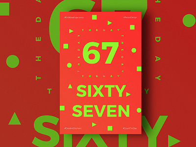 Day Sixty Seven of Dribbble Experience count the day creative elephant dribbble experience poster