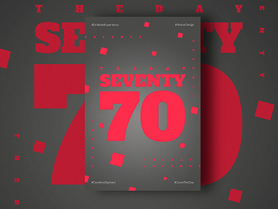 Day Seventy of Dribbble Experience count the day creative elephant dribbble experience poster