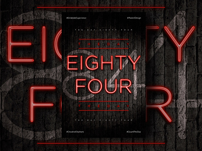 Day Eighty Four of Dribbble Experience count the day creative elephant dribbble experience poster