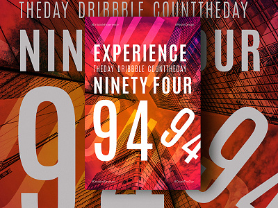 Day Ninety Four of Dribbble Experience count the day creative elephant dribbble experience poster
