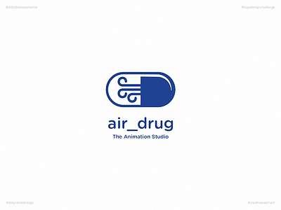 Air Drug | Logo 01 of 100 Logo Challenge creative elephant daily logo challenge daily random logo dribbble experience