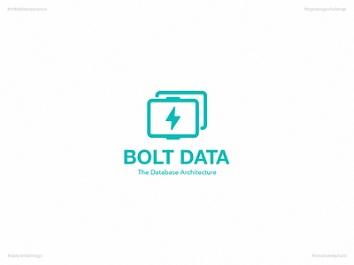 Bolt Data | Day Two Logo of Daily Random Logo Challenge creative elephant daily logo challenge daily random logo dribbble experience