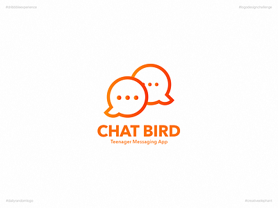 Chat Bird | Day Thirteen Logo of Daily Random Logo Challenge creative elephant daily logo challenge daily random logo dribbble experience