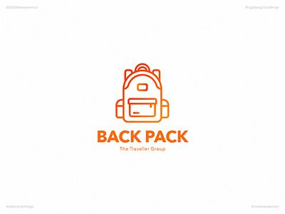 Back Pack | Day 23 Logo of Daily Random Logo Challenge creative elephant daily logo challenge daily random logo dribbble experience