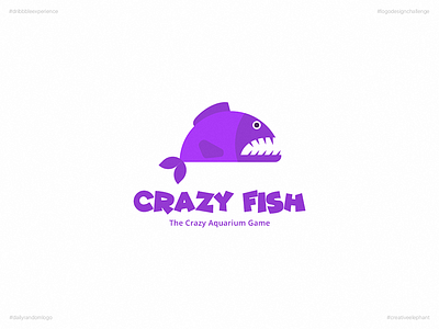 Crazy Fish | Day 31 Logo of Daily Random Logo Challenge creative elephant daily logo challenge daily random logo dribbble experience