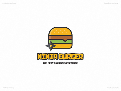 Ninja Burger | Day 32 Logo of Daily Random Logo Challenge creative elephant daily logo challenge daily random logo dribbble experience